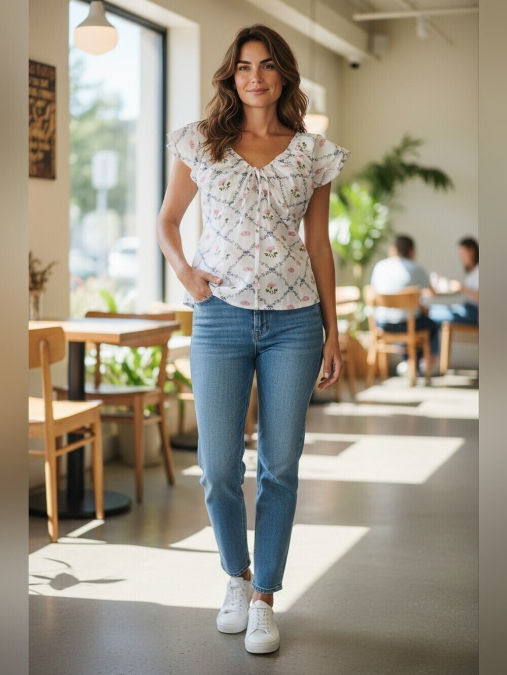 Hill House White Floral Blouse